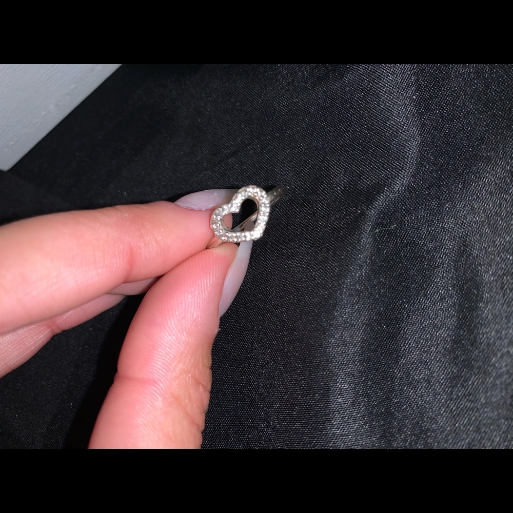 Pandora Cubic Zirconia Open Heart Love Ring